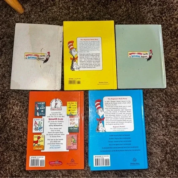 Lot of 5 Vintage Dr. Seuss Hardcover Hardback Kid's Books Nice Variety Fun Reads - Picture 2 of 2